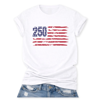 America 250 Flag T-Shirt | Patriotic Graphic Tee | July 4th