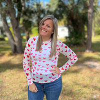 All the hearts mesh top