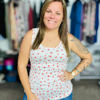 Michelle Mae Luxe Tank Orange Floral