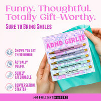 ADHD Girlie - Pen Set - Funny Gift, Neurodivergent
