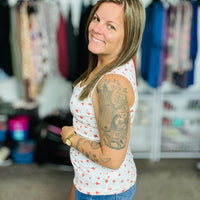 Michelle Mae Luxe Tank Orange Floral