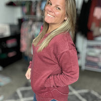 Vintage Wash Vneck Sweatshirt