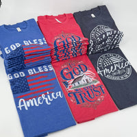America Land Of The Free 4th of July Graphic Summer Tee