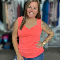 Super Cute Summer Tank in Coral