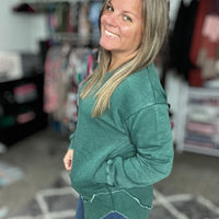 Vintage Wash Vneck Sweatshirt