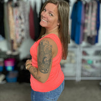Super Cute Summer Tank in Coral