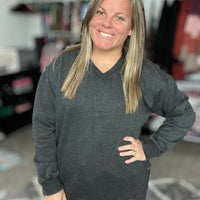 Vintage Wash Vneck Sweatshirt