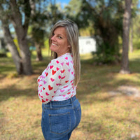 All the hearts mesh top