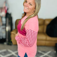 All you need Striped Bishop Sleeve Top