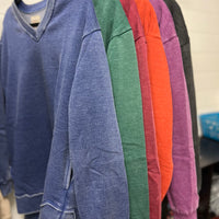 Vintage Wash Vneck Sweatshirt