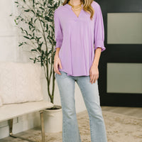 Lizzy Smock Top in Orchid Bloom