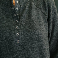 Urban Flux Scooped Hi-Low Long Pullover in Black
