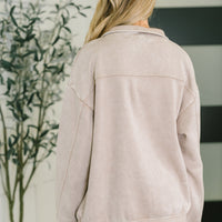You Should Know Half Zip Pullover in Ash Mocha