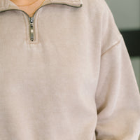 You Should Know Half Zip Pullover in Ash Mocha