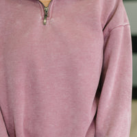 You Should Know Half Zip Pullover in Light Rose