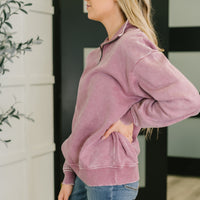 You Should Know Half Zip Pullover in Light Rose