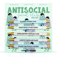 Antisocial Social Club - Pen Set - Funny Gift
