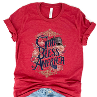 God Bless America Patriotic Faithbased T-Shirt