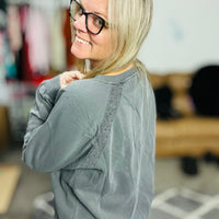 Lace Accent Pullover