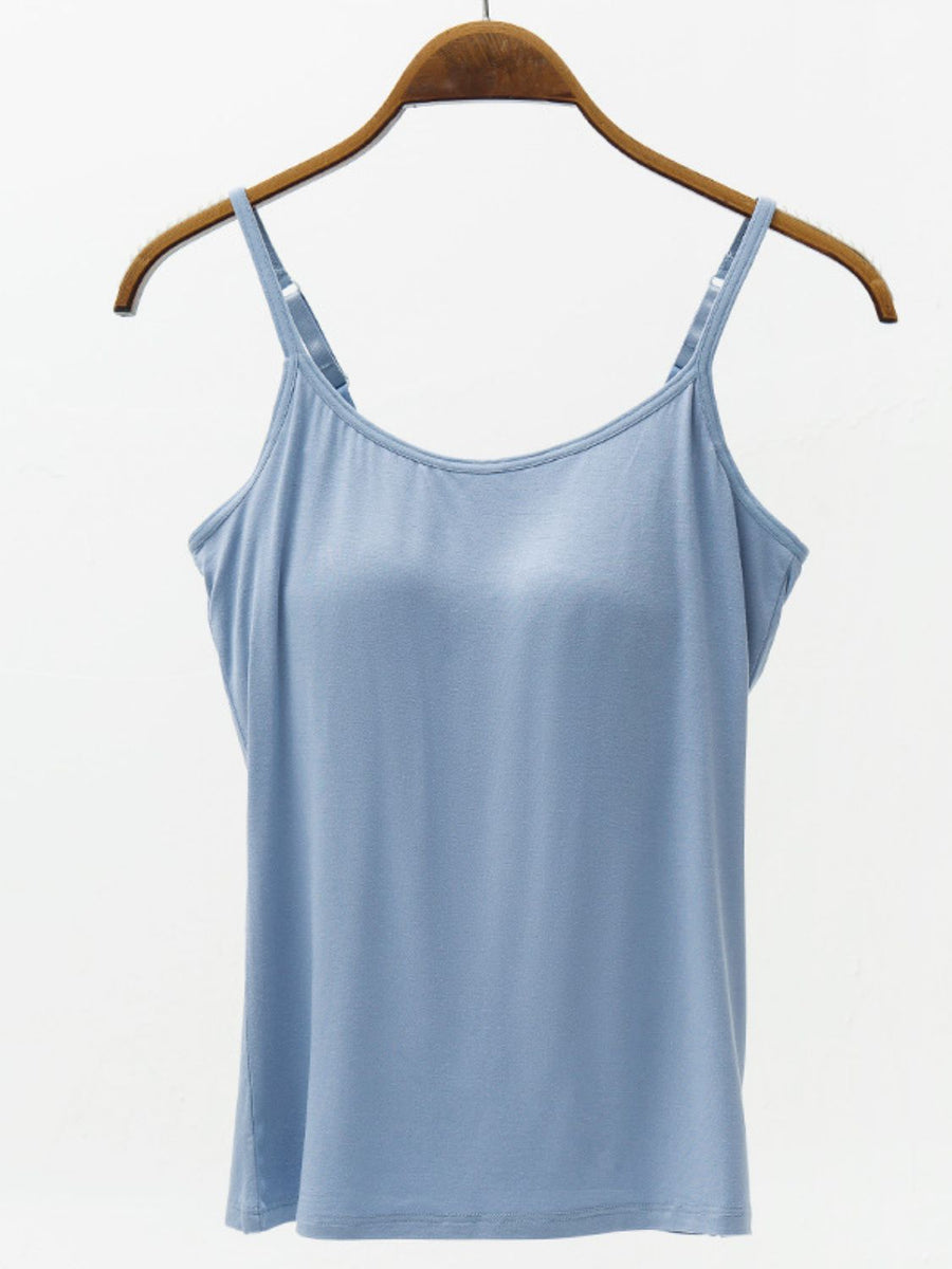 Adjustable Strap Modal Cami with Bra