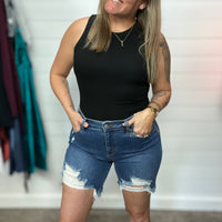 Kelsey Mid Rise Distressed Cutoff Shorts