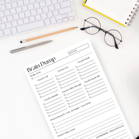 Brain Dump Notepad: 50-Page Daily ADHD Planner