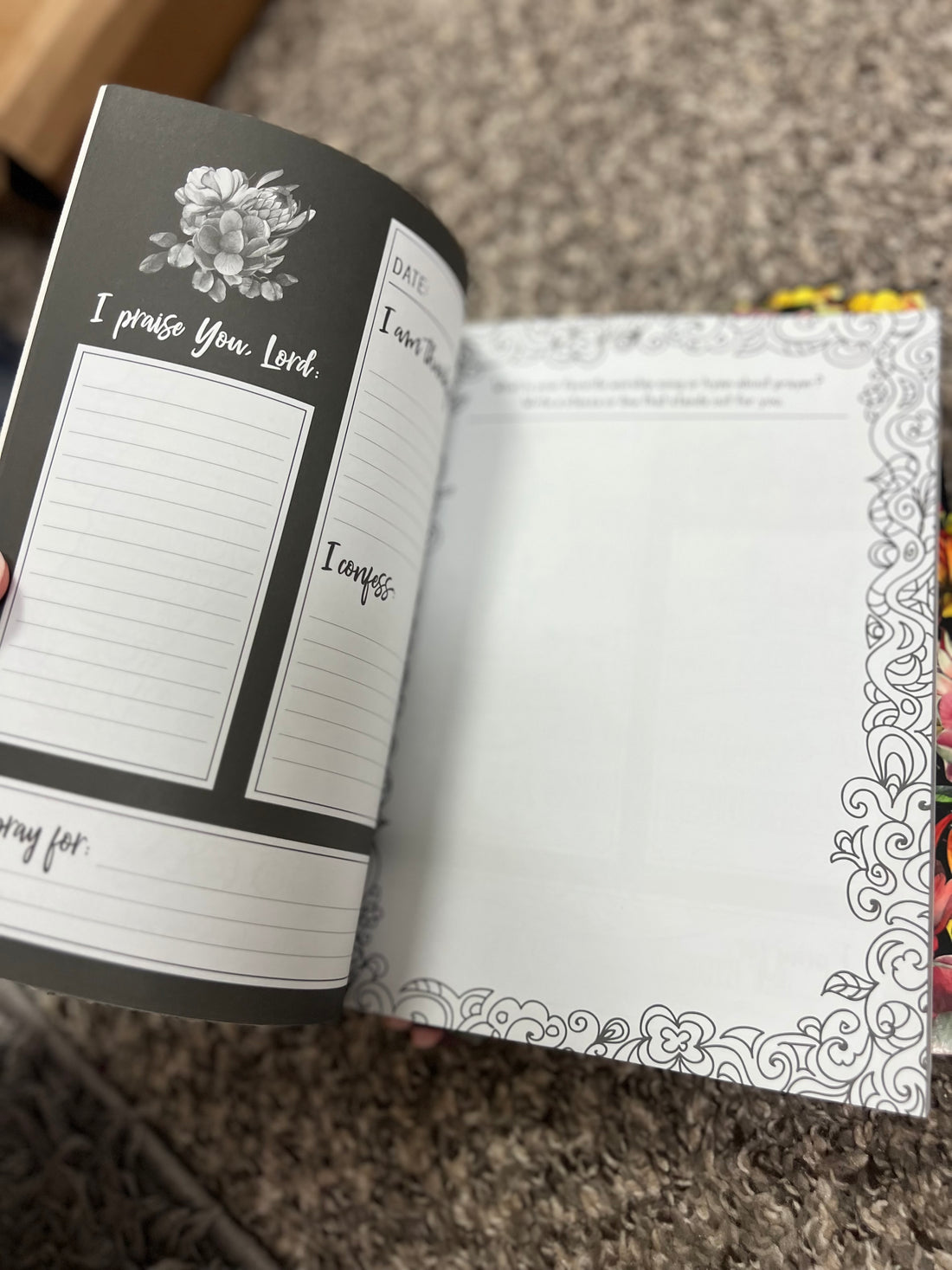 Pray More, worry less coloring journal