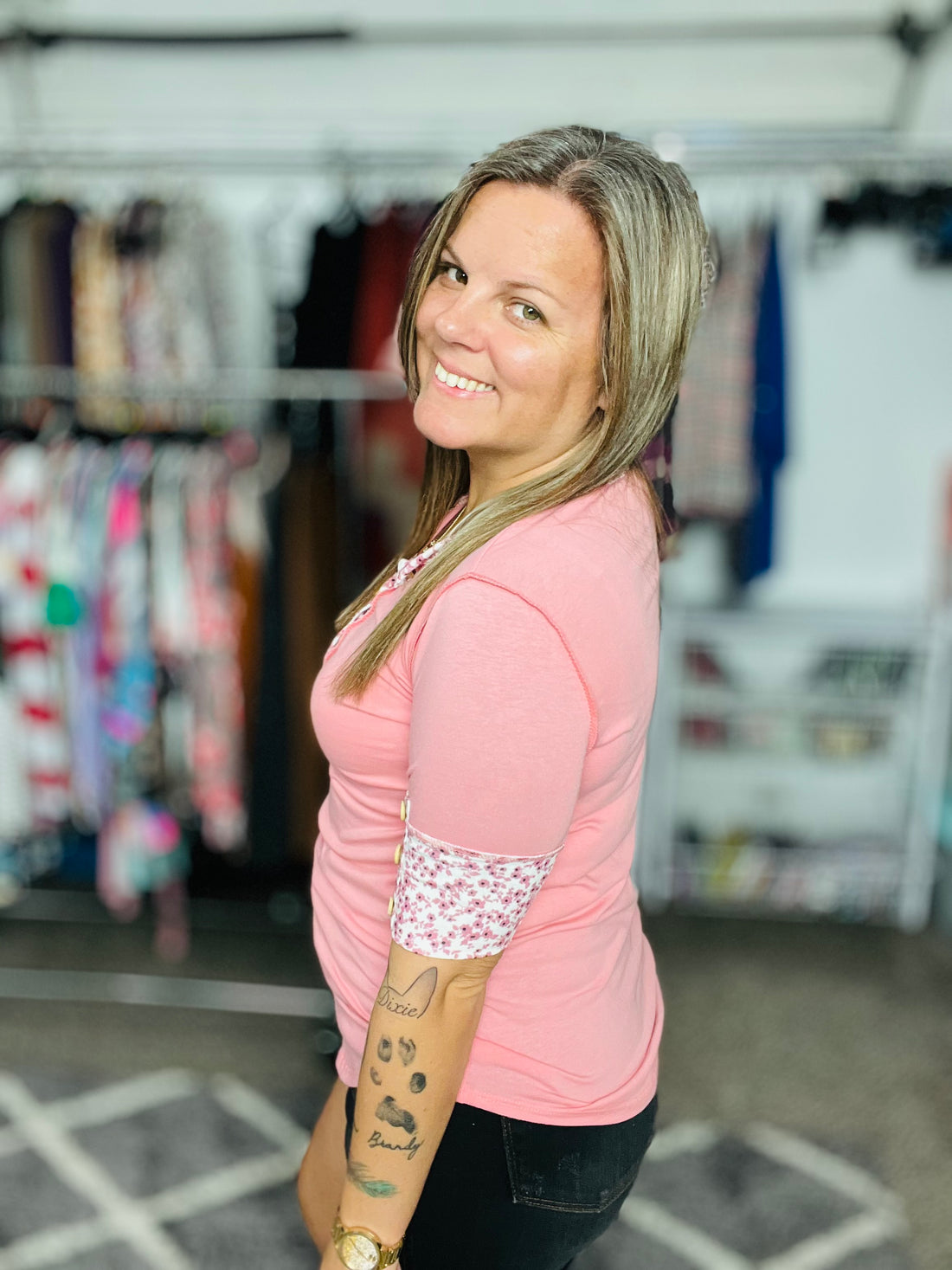 Floral Henley Top
