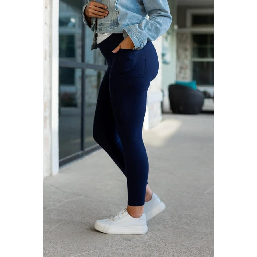 Julia Rose Solid Pocket Leggings