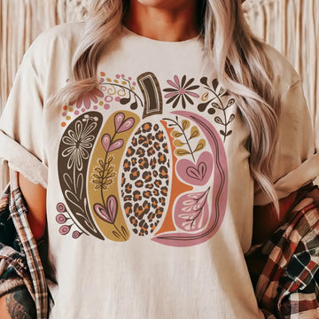 Vintage Floral Pumpkin Tee