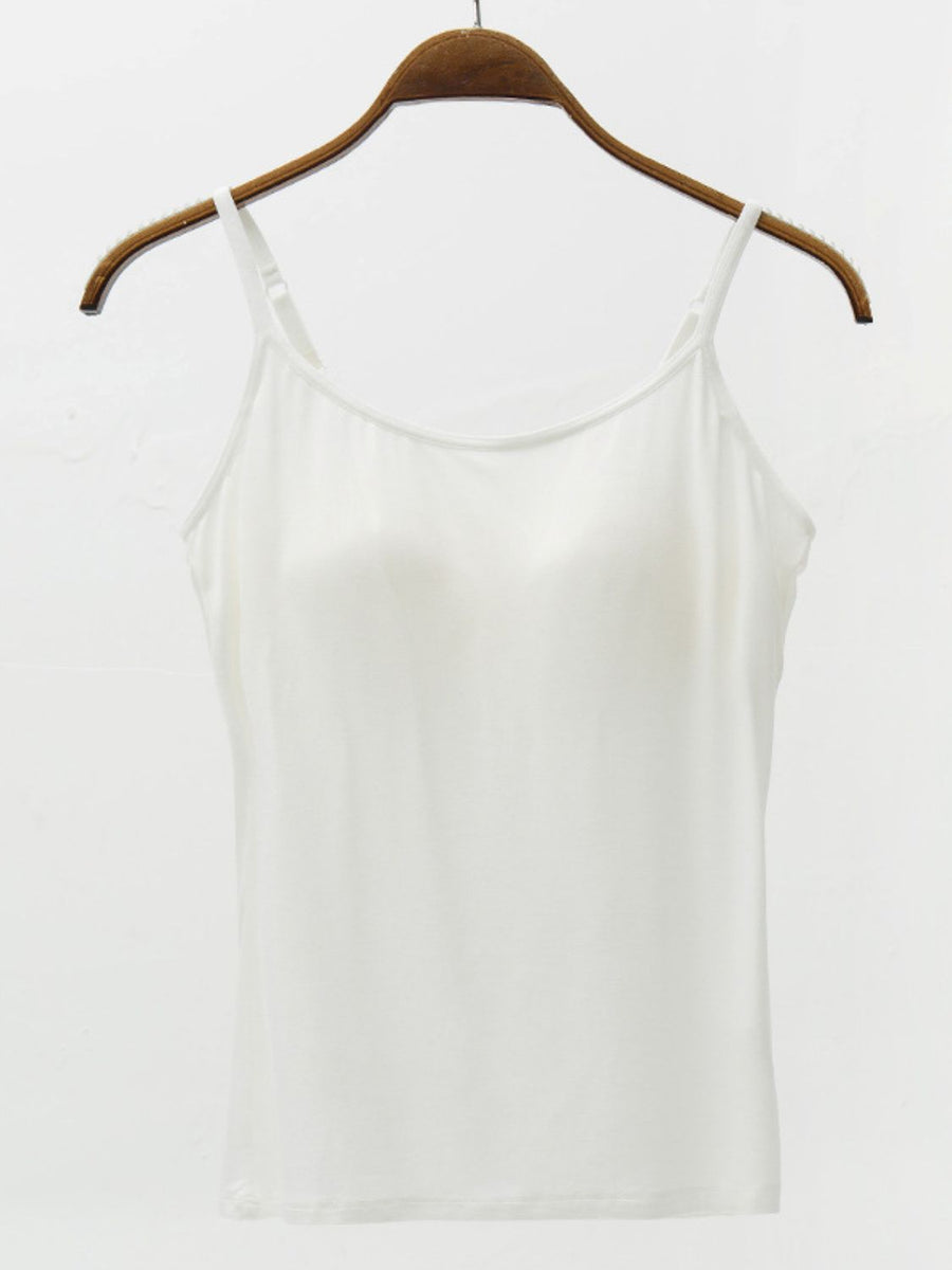 Adjustable Strap Modal Cami with Bra