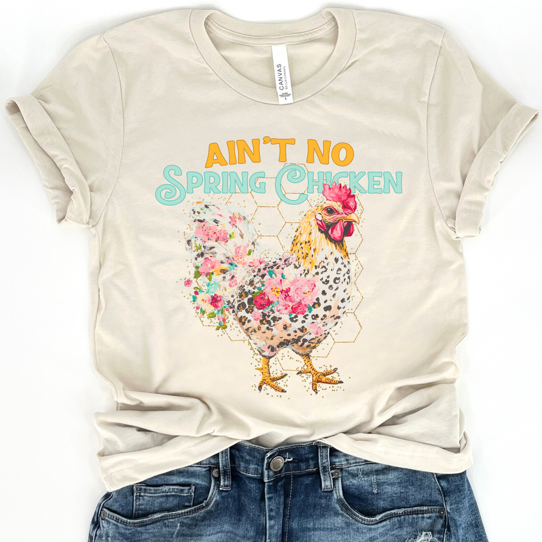 No Spring Chicken Floral Graphic Tee | Farm |Spring 2026
