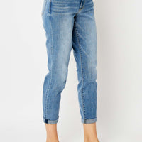 Judy Blue Cuffed Hem Slim Jeans