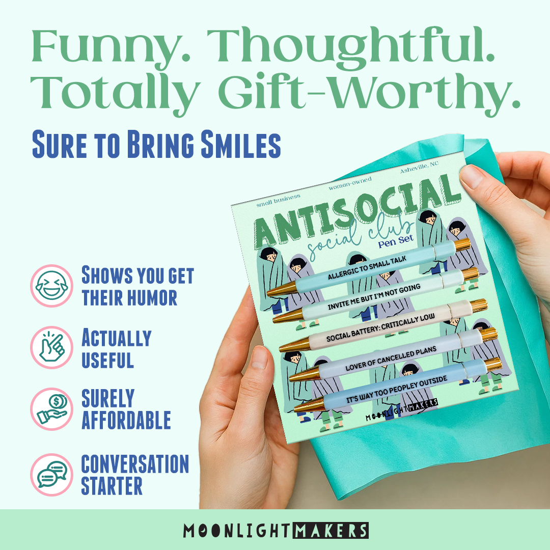 Antisocial Social Club - Pen Set - Funny Gift