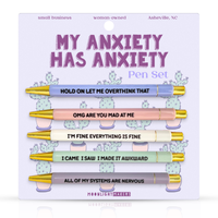 My Anxiety Has Anxiety - Funny Pen Set - Gift, Birthday