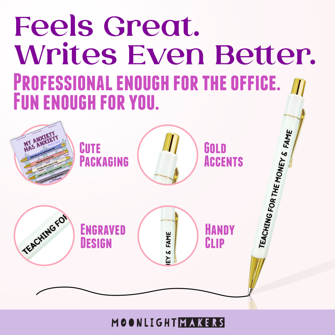 My Anxiety Has Anxiety - Funny Pen Set - Gift, Birthday