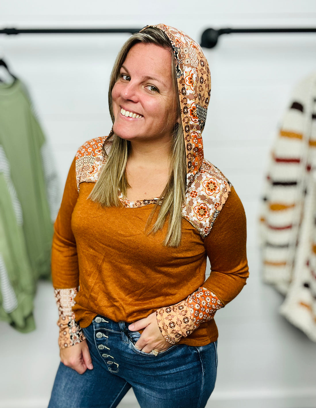 Haptics Bohemian Knit Hoodie