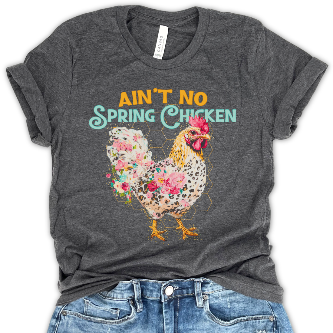 No Spring Chicken Floral Graphic Tee | Farm |Spring 2026