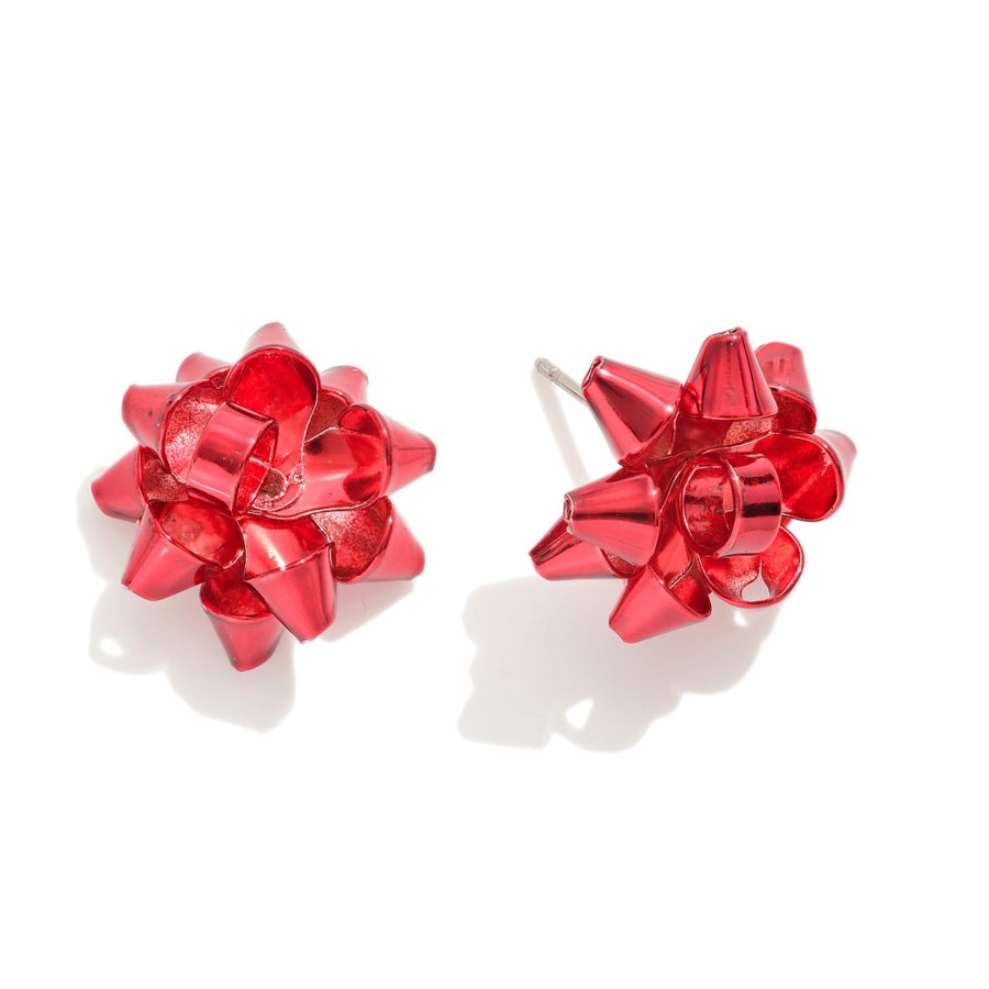 Christmas Bow Stud Earrings