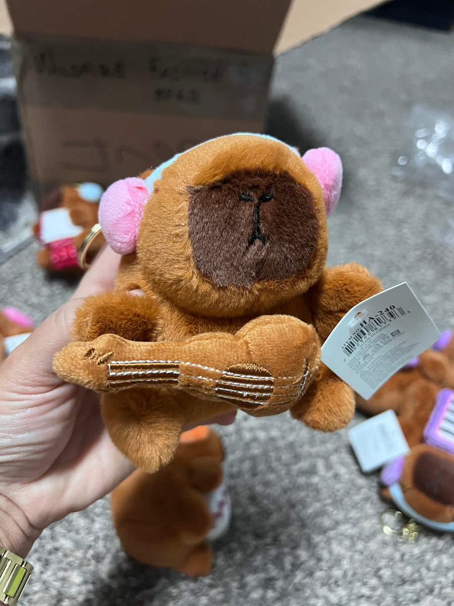 Capybara Music Keychains