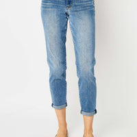 Judy Blue Cuffed Hem Slim Jeans