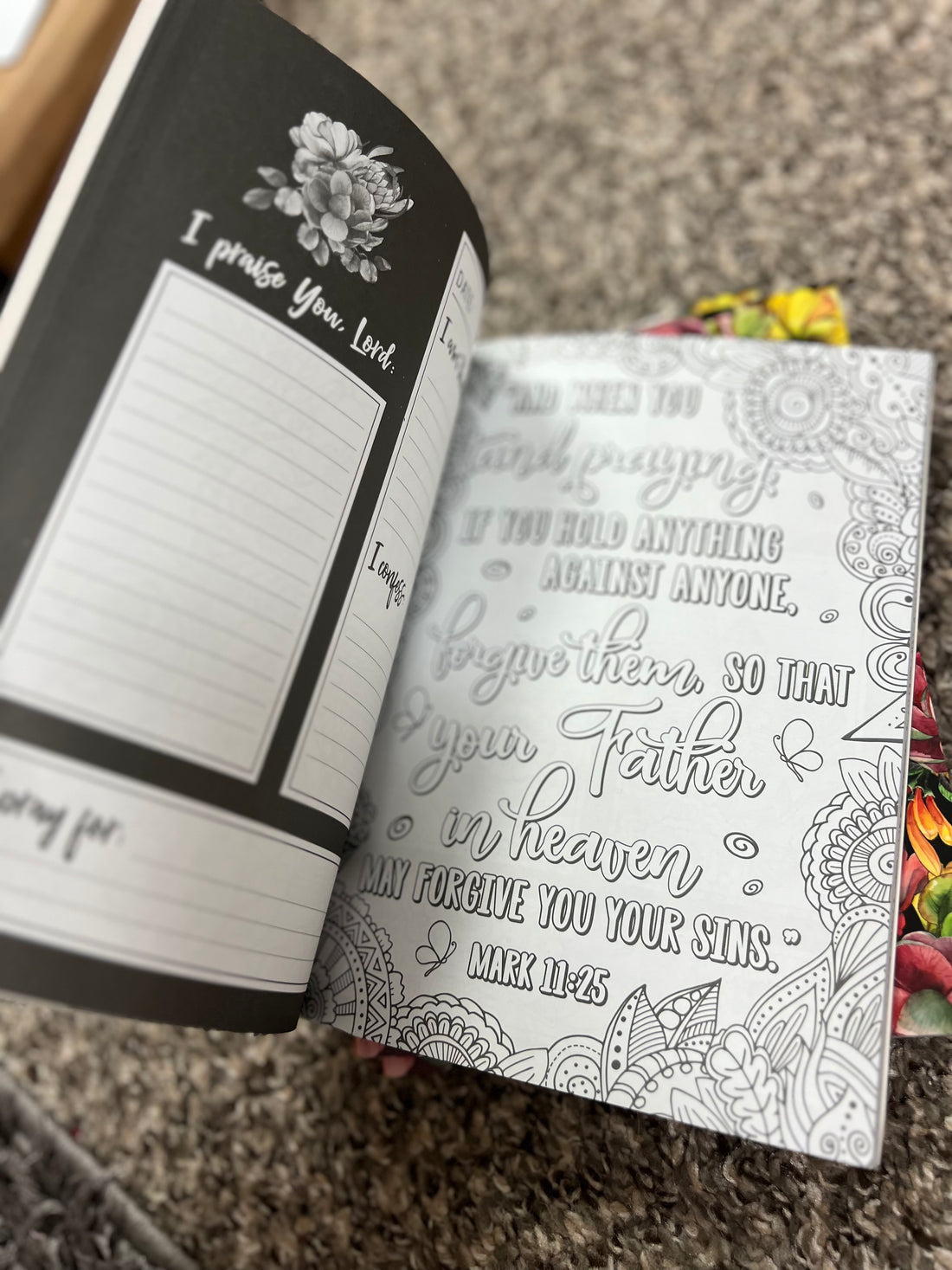 Pray More, worry less coloring journal