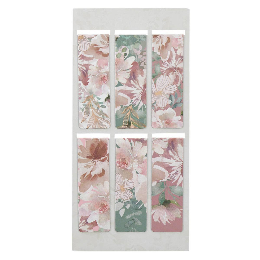 Magnetic Bookmark set Foiled Floral