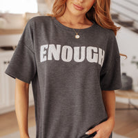 Always Enough Graphic Tee in Charcoal