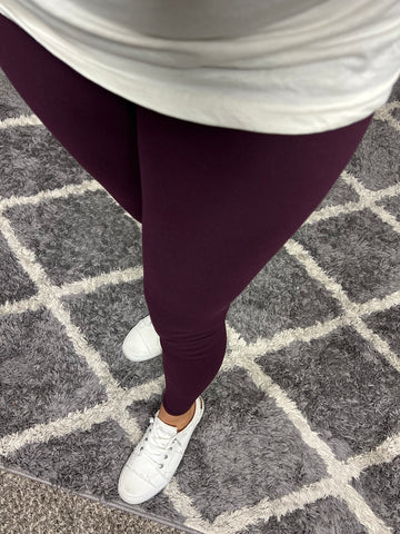 Wine Leggings (buttery soft)
