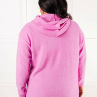 Basically My Favorite Hooded Pullover in Bright Mauve