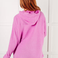Basically My Favorite Hooded Pullover in Bright Mauve