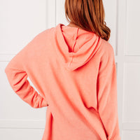 Basically My Favorite Hooded Pullover in Coral