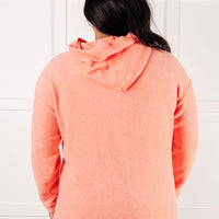 Basically My Favorite Hooded Pullover in Coral