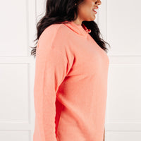 Basically My Favorite Hooded Pullover in Coral